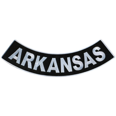 Hot Leathers Arkansas 12” X 3” Bottom Rocker Patch - American Legend Rider