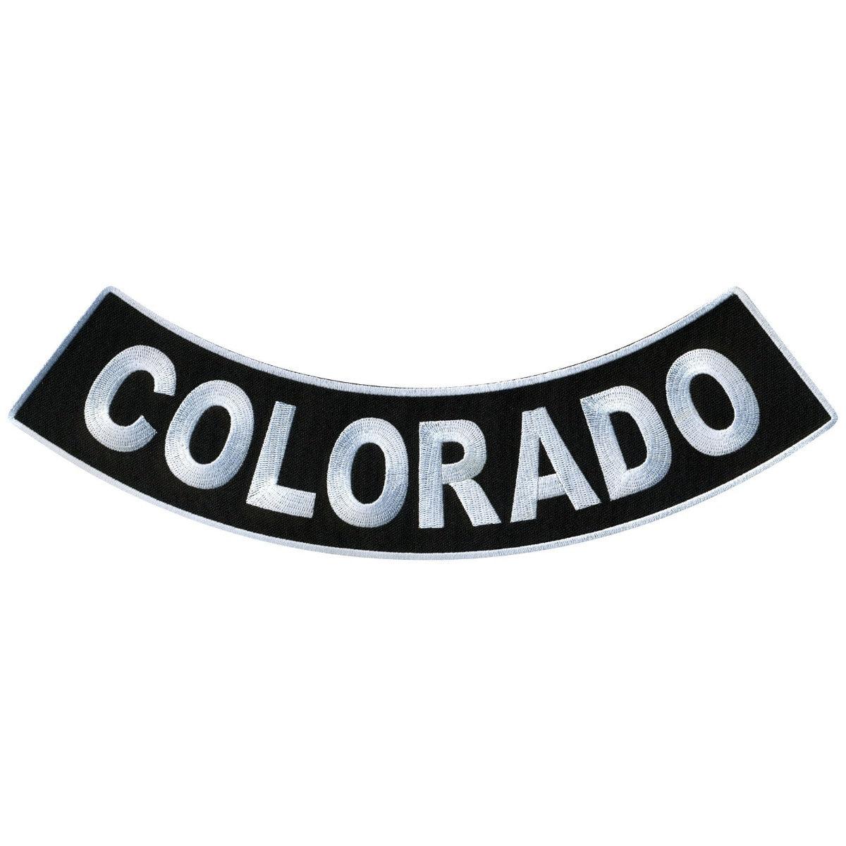 Hot Leathers Colorado 12” X 3” Bottom Rocker Patch - American Legend Rider