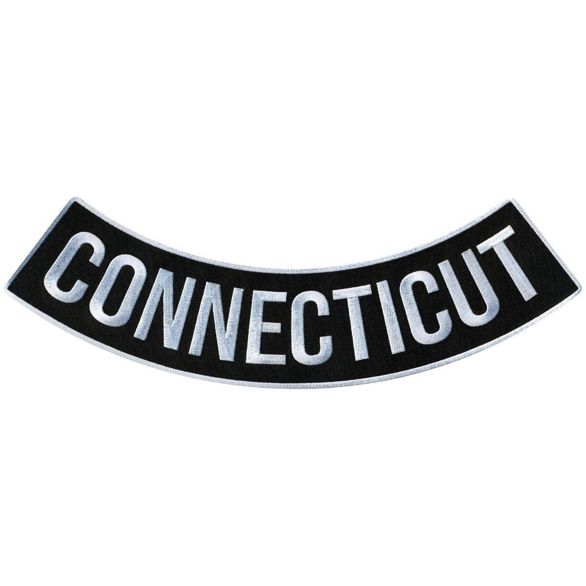 Hot Leathers Connecticut 12” X 3” Bottom Rocker Patch - American Legend Rider