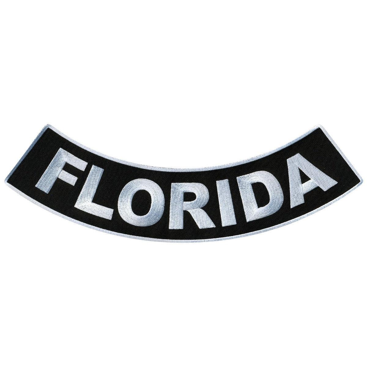 Hot Leathers Florida 12” X 3” Bottom Rocker Patch - American Legend Rider