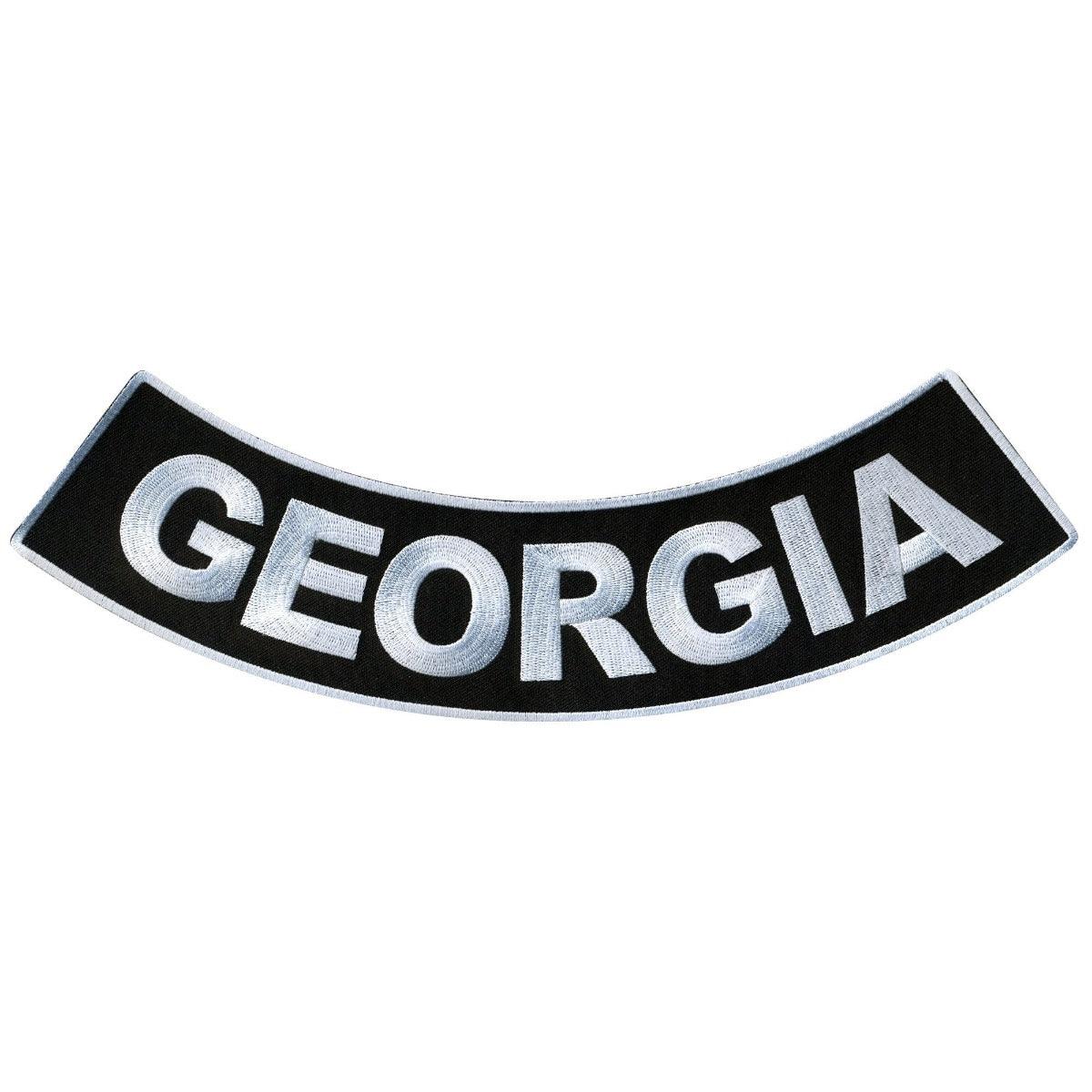 Hot Leathers Georgia 12” X 3” Bottom Rocker Patch - American Legend Rider