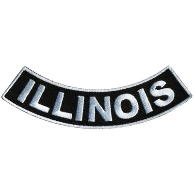 Hot Leathers Illinois 4” X 1” Bottom Rocker Patch - American Legend Rider