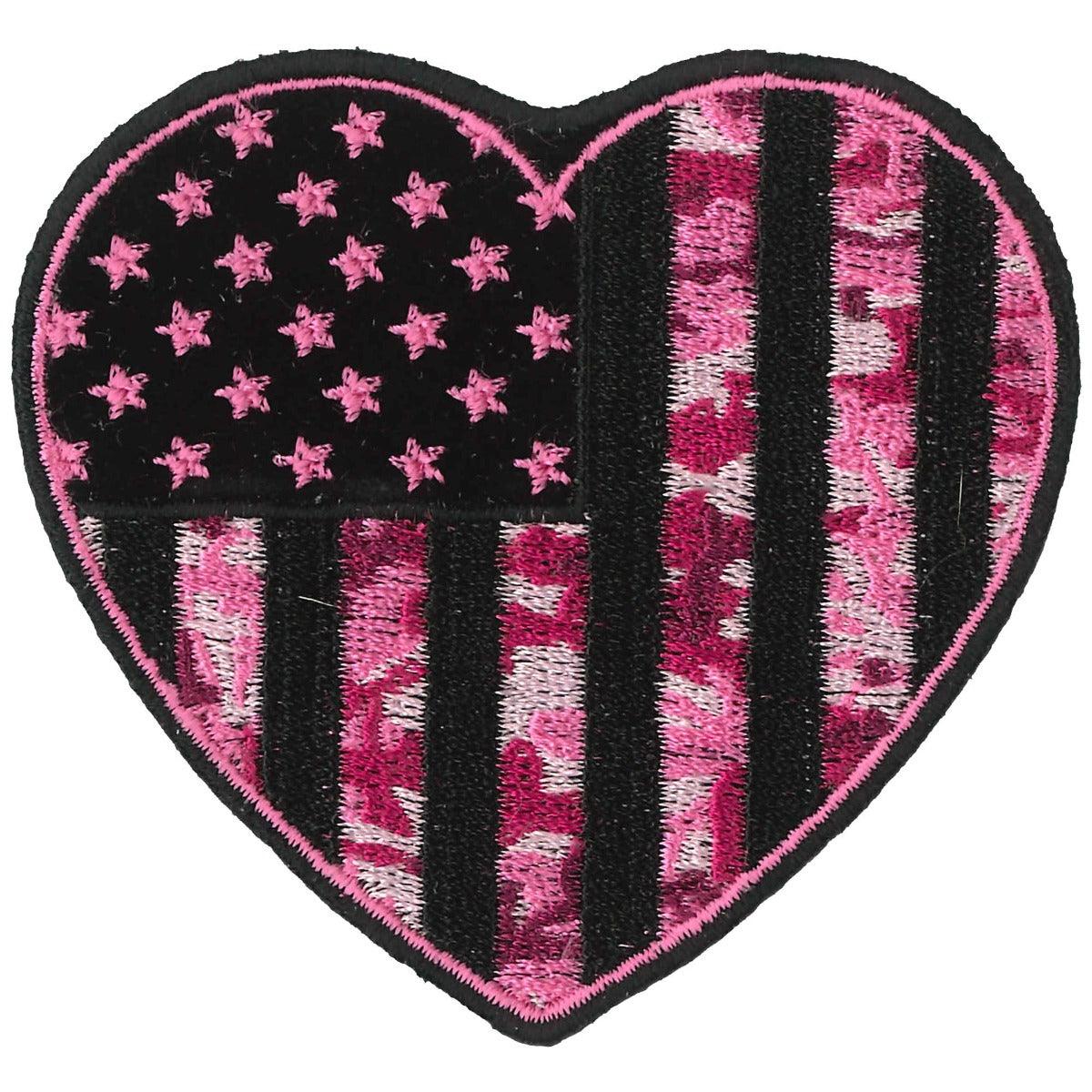 Hot Leathers Patch Camo Heart 3" - American Legend Rider