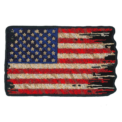 Hot Leathers Patch Tattered Flag 4" - American Legend Rider