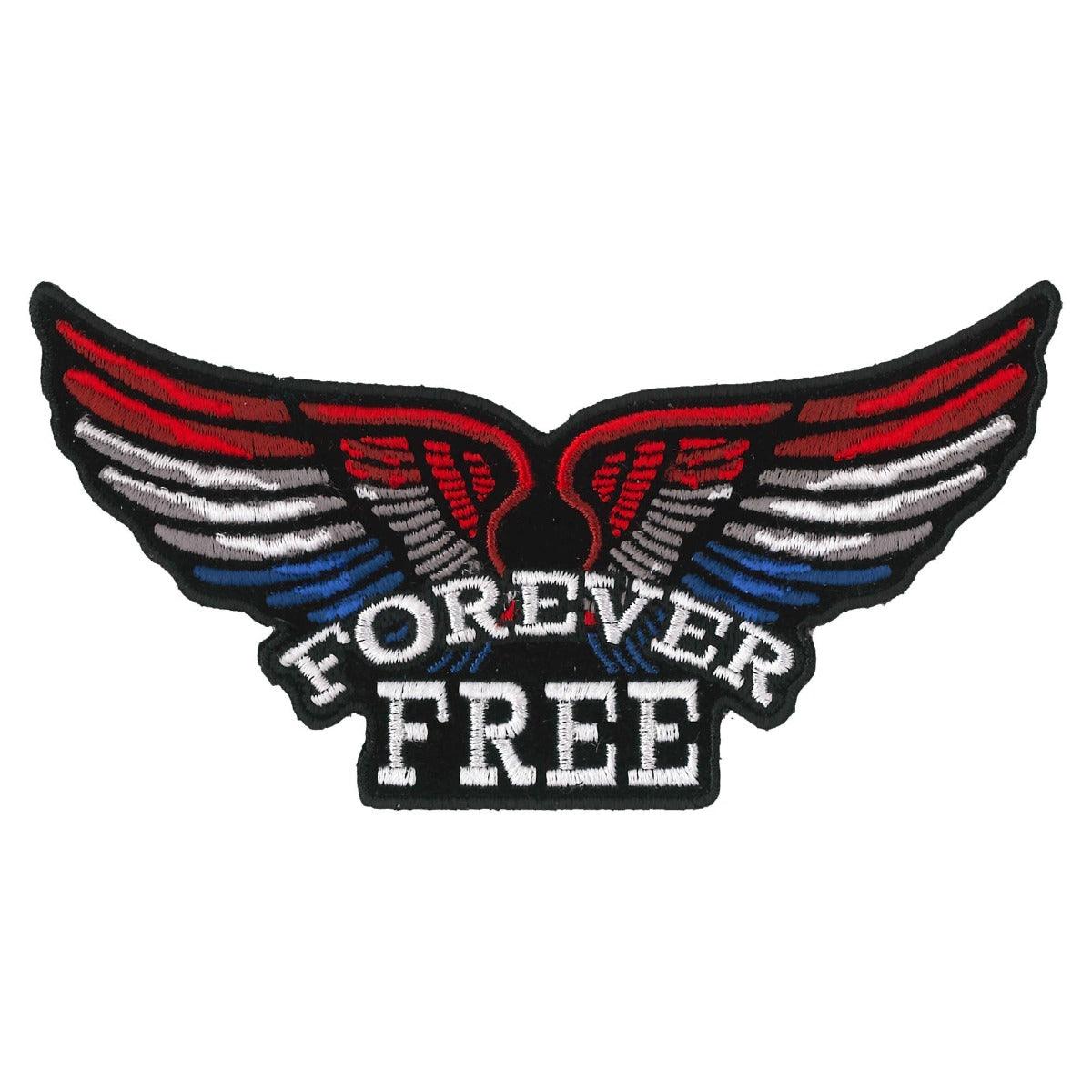 Hot Leathers Patch Flag Wings 5'' - American Legend Rider