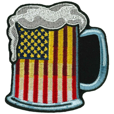 Hot Leathers Beer Flag 3" Patch - American Legend Rider