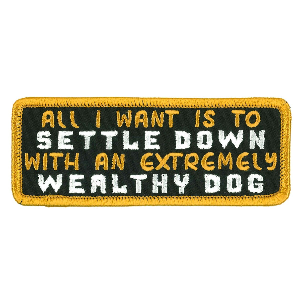 Hot Leathers 4" Settle Down Wealthy Dog Patch