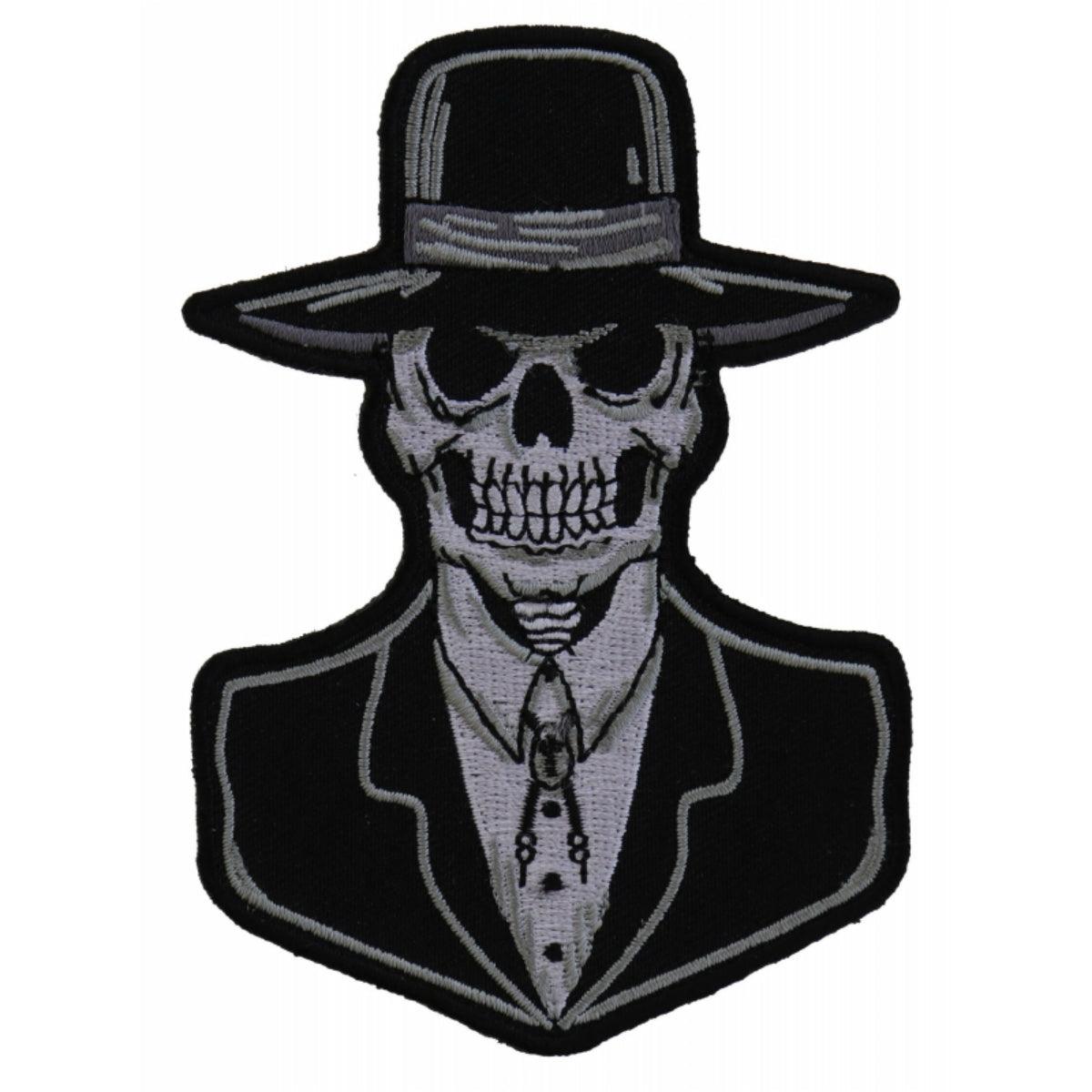 Daniel Smart Preacher Skull Embroidered Iron On Patch, 3 x 4.26 inches - American Legend Rider