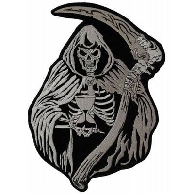 Daniel Smart Reaper with Scythe Embroidered Iron On Patch, 9 x 12 inches - American Legend Rider