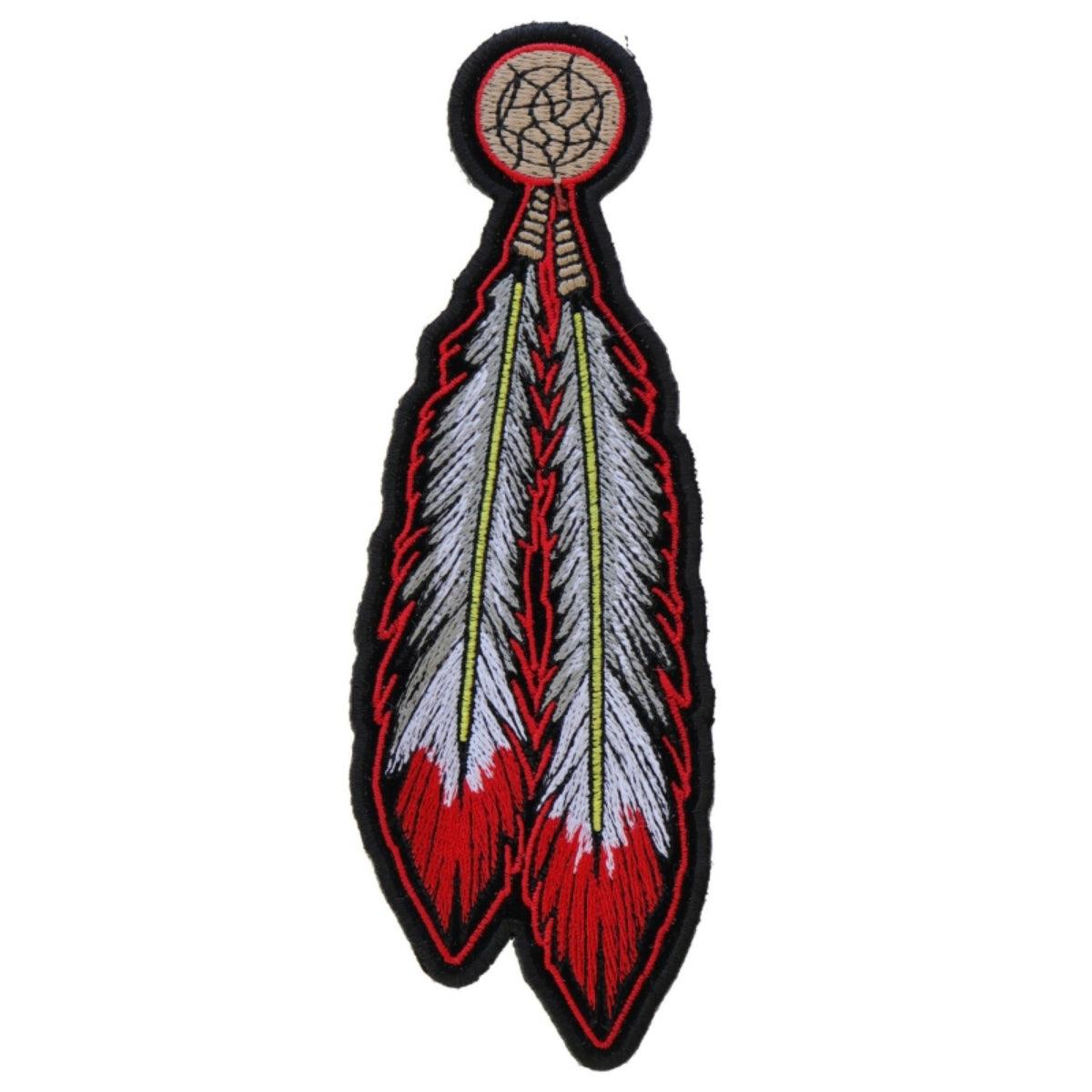 Daniel Smart Feathers Embroidered Iron On Patch, 2.25 x 6.5 inches - American Legend Rider