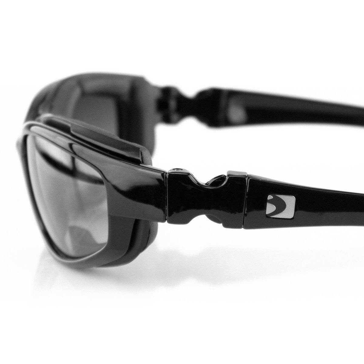 Bobster Road Hog II Convertible Sunglasses, Black Frame, 4 Sets of Polycarbonate Lenses, M - American Legend Rider