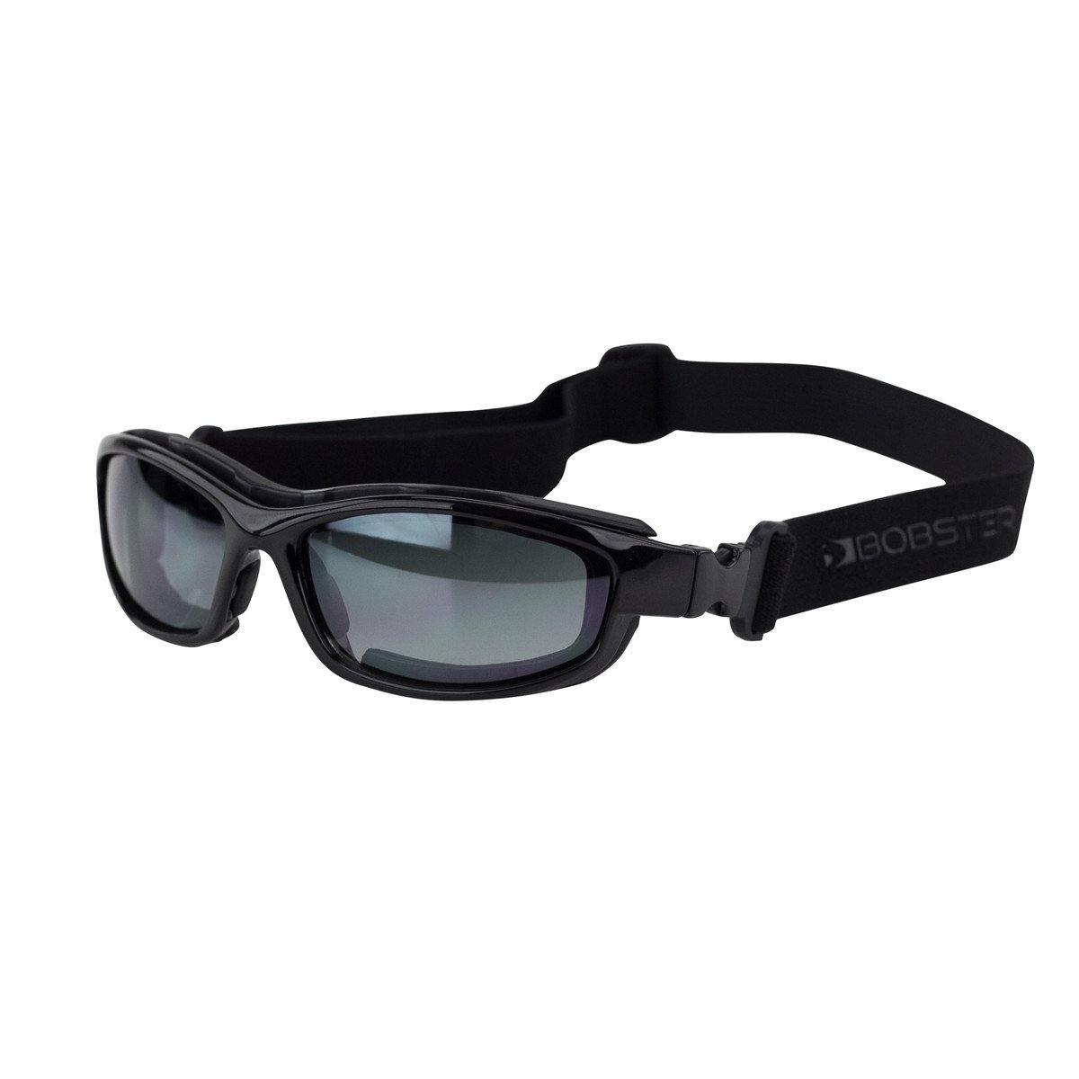 Bobster Road Hog II Convertible Sunglasses, Black Frame, 4 Sets of Polycarbonate Lenses, M - American Legend Rider