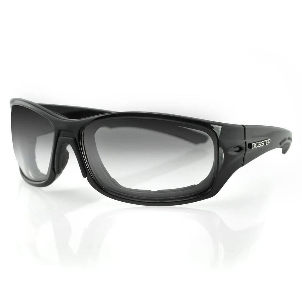 Bobster Rukus Anti-fog Sunglasses, M, Black Gloss Frame/Clear Photochromic Lens