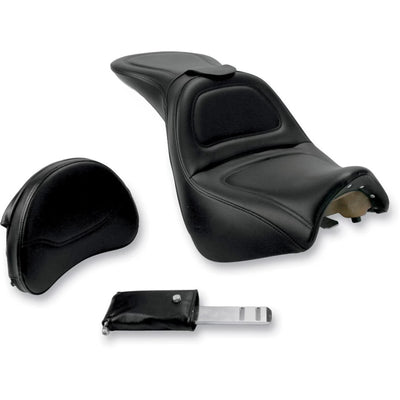 Saddlemen M50 Explorer™ Ultimate Comfort Seat with Driver's Backrest, 2005-2009