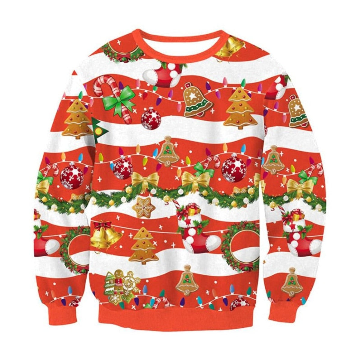 Christmas Lights and Ornaments Ugly Sweater