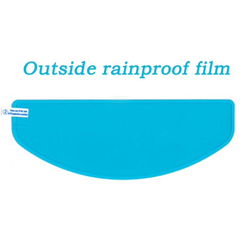 A blue umbrella with the Universal Motorcycle Helmet Anti-fog Film.