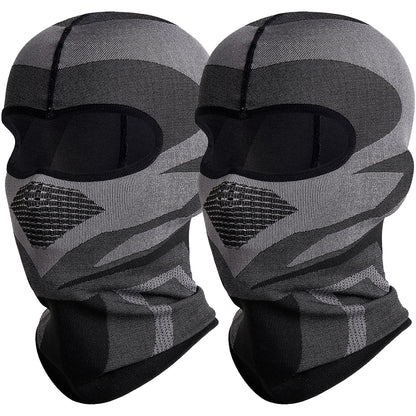 A pair of windproof and Breathable Motorcycle Full Face Covers for motorcycle riders on a white background.
