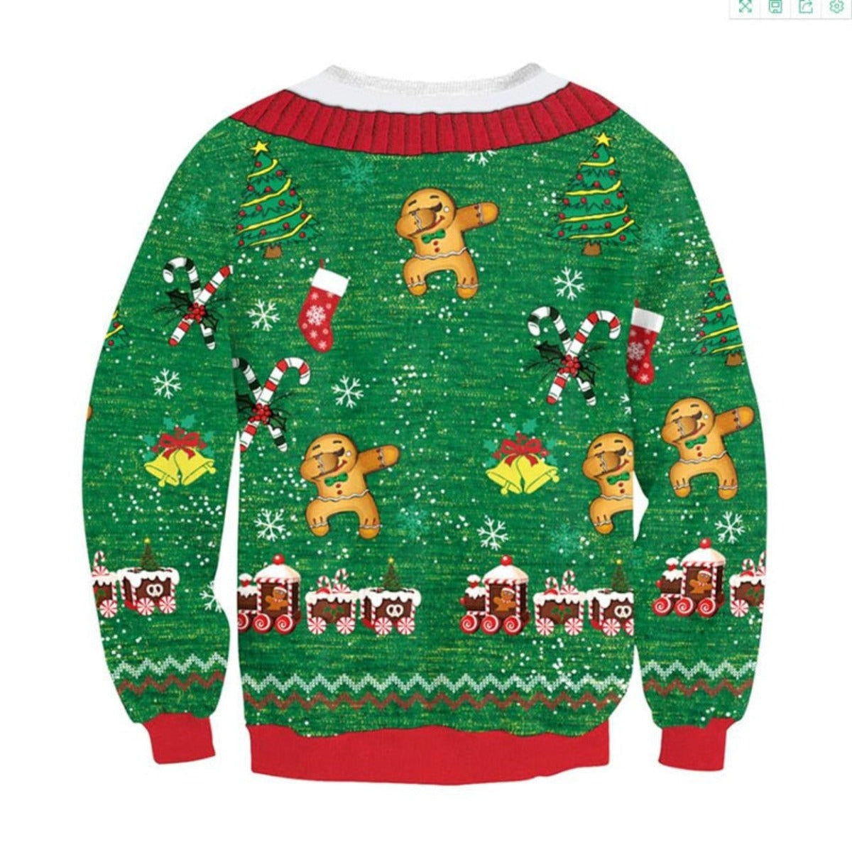 Polo w/ Santa Neck Tie Ugly Christmas Sweater