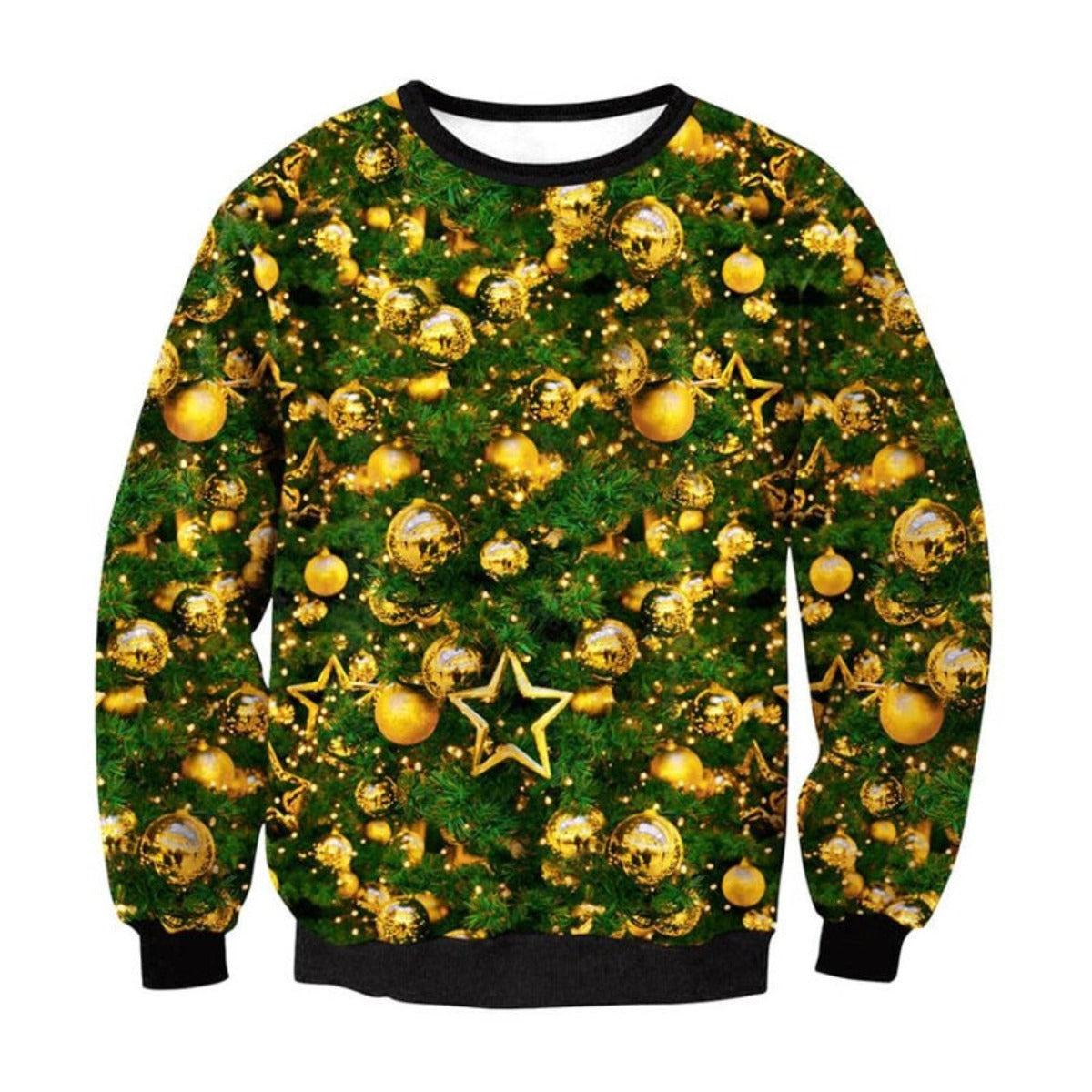 Gold Christmas Decor Ugly Sweater