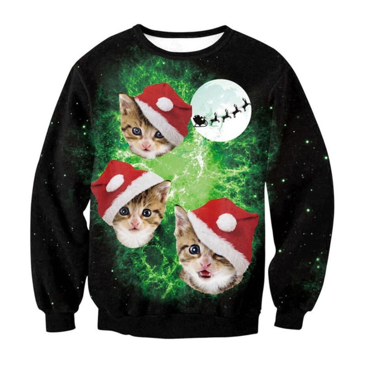 Santa Kittens Ugly Christmas Sweater