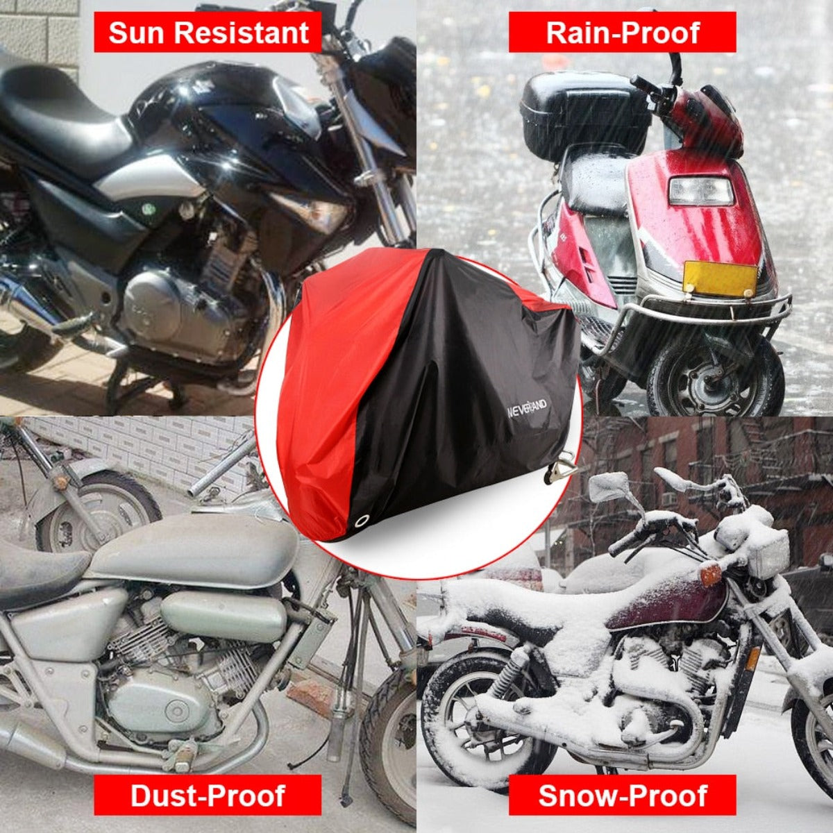 Sun Protector Motorcycle Cover - Orange