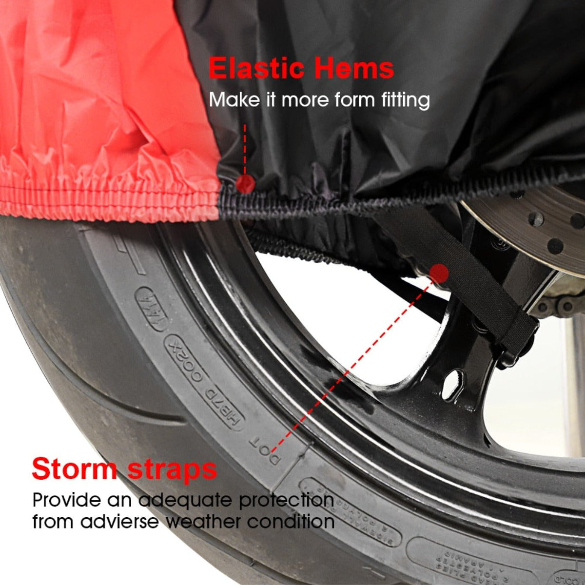 Sun Protector Motorcycle Cover - Orange