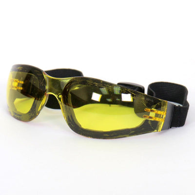 Hot Leathers Safety Sunglasses Goggles With Yellow Lenses - American Legend Rider