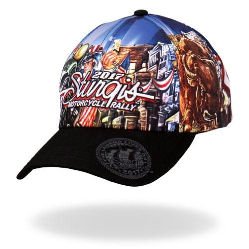 Hot Leathers Sturgis Rally Uncle Sam Racer Ball Cap - American Legend Rider