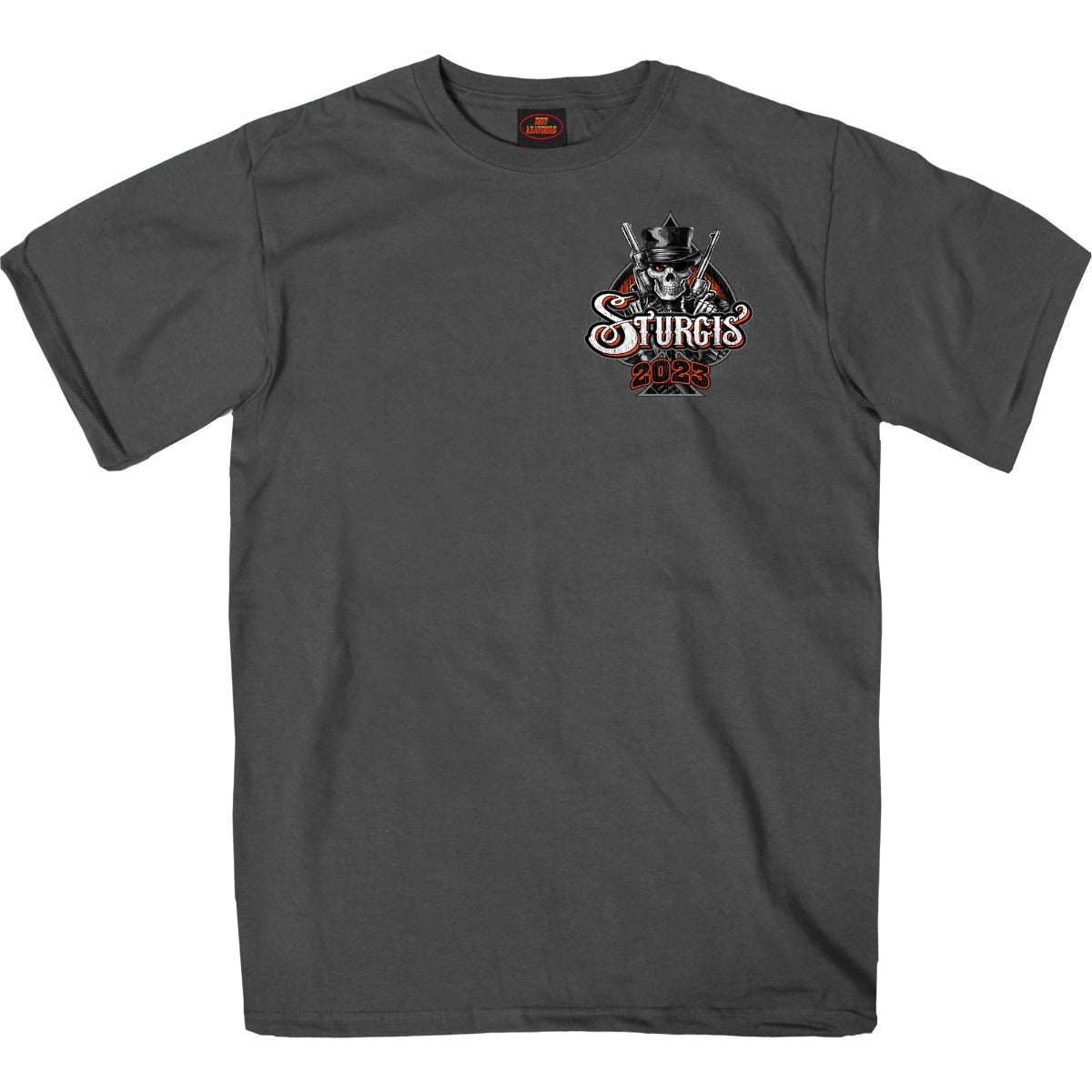 Hot Leathers 2023 Sturgis Gambler Short Sleeve T-Shirt, Charcoal