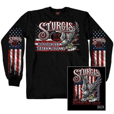 Hot Leathers 2022 Sturgis Rally Freedom Ride Black Long Sleeve - American Legend Rider