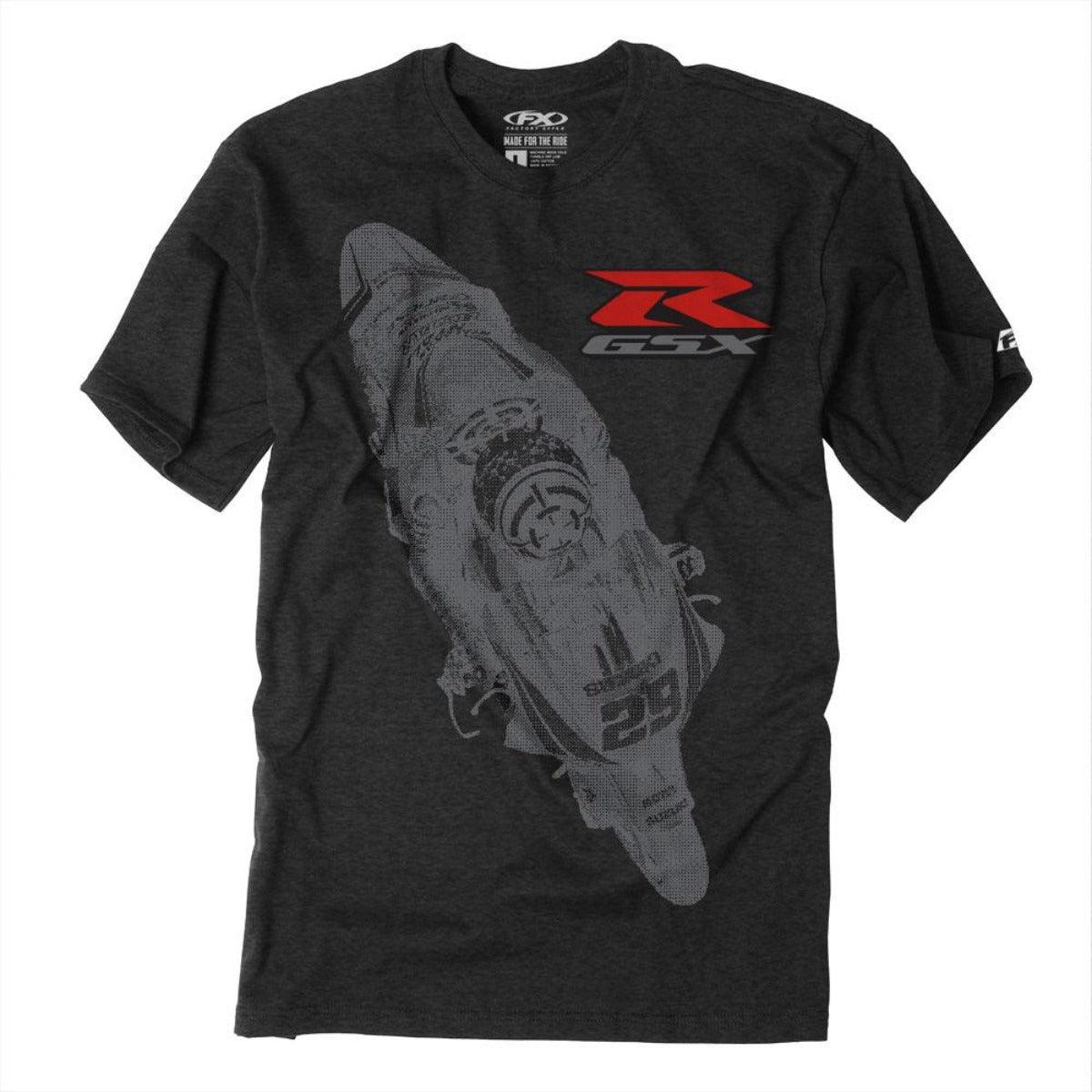 Factory Effex Men's Suzuki Team GSXR T-Shirt, Heather Charcoal - American Legend Rider