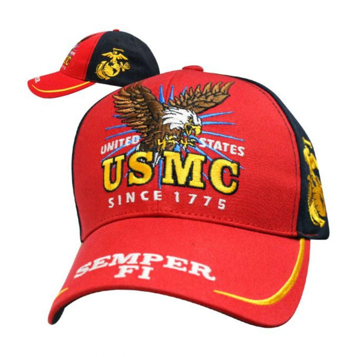 Daniel Smart Victory - Marines Hat, Unisex, Red/Black - American Legend Rider
