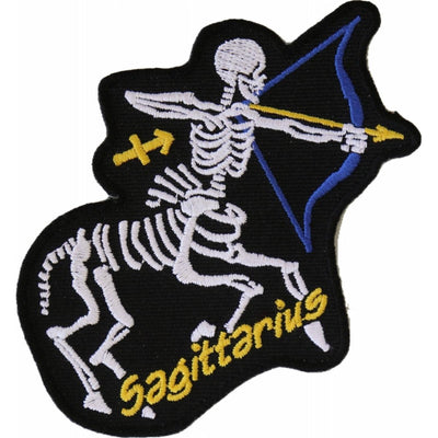 Daniel Smart Sagittarius Skull Zodiac Sign Patch, 3 x 4 inches - American Legend Rider