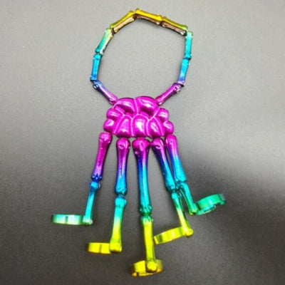 Rainbow Skeleton Hand Bracelet