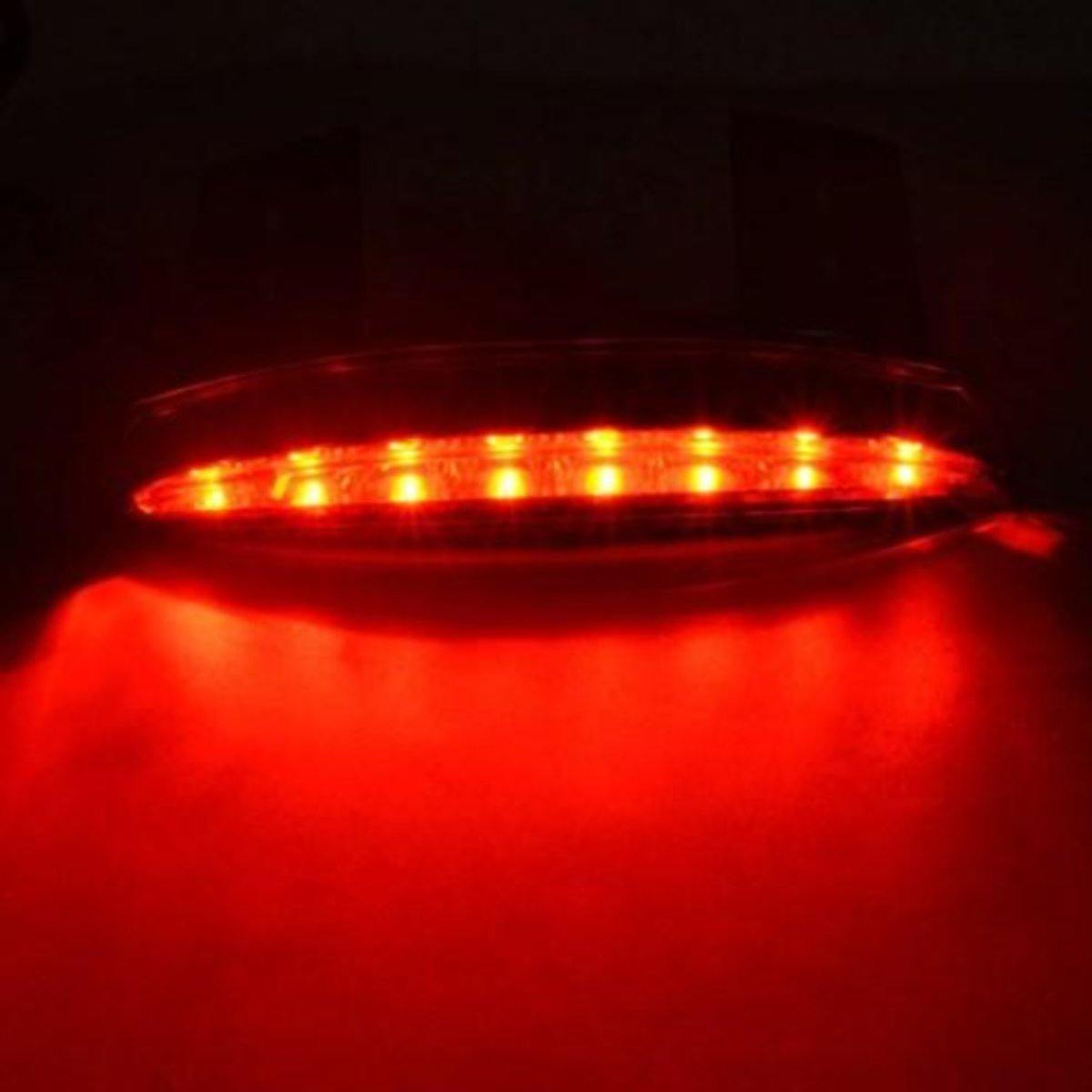 Motorcycle Red Lens Chopped Rear Fender Tail 0.18W LED Light, PC/ABS, 12V - American Legend Rider