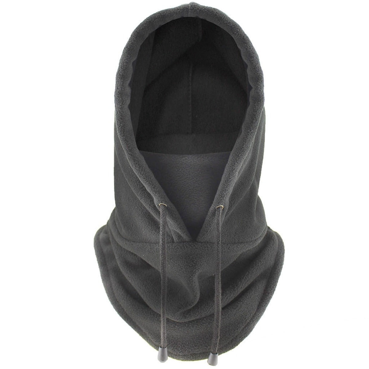 Thermal Fleece Hoodie Face Cover - Gray