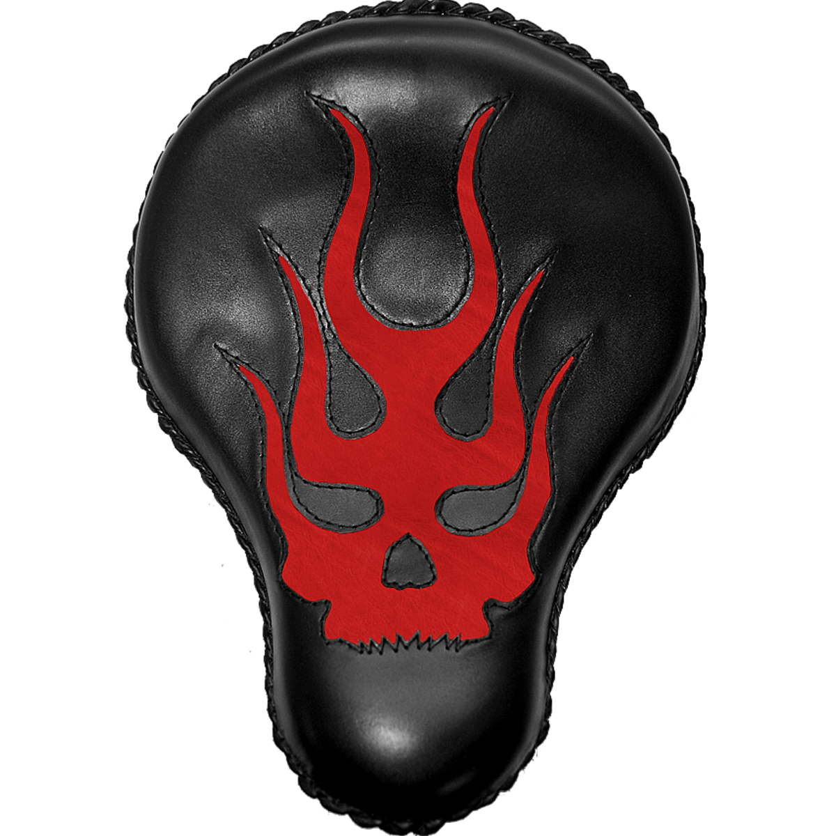 La Rosa 16" Solo Seat Inlay Flaming Skull