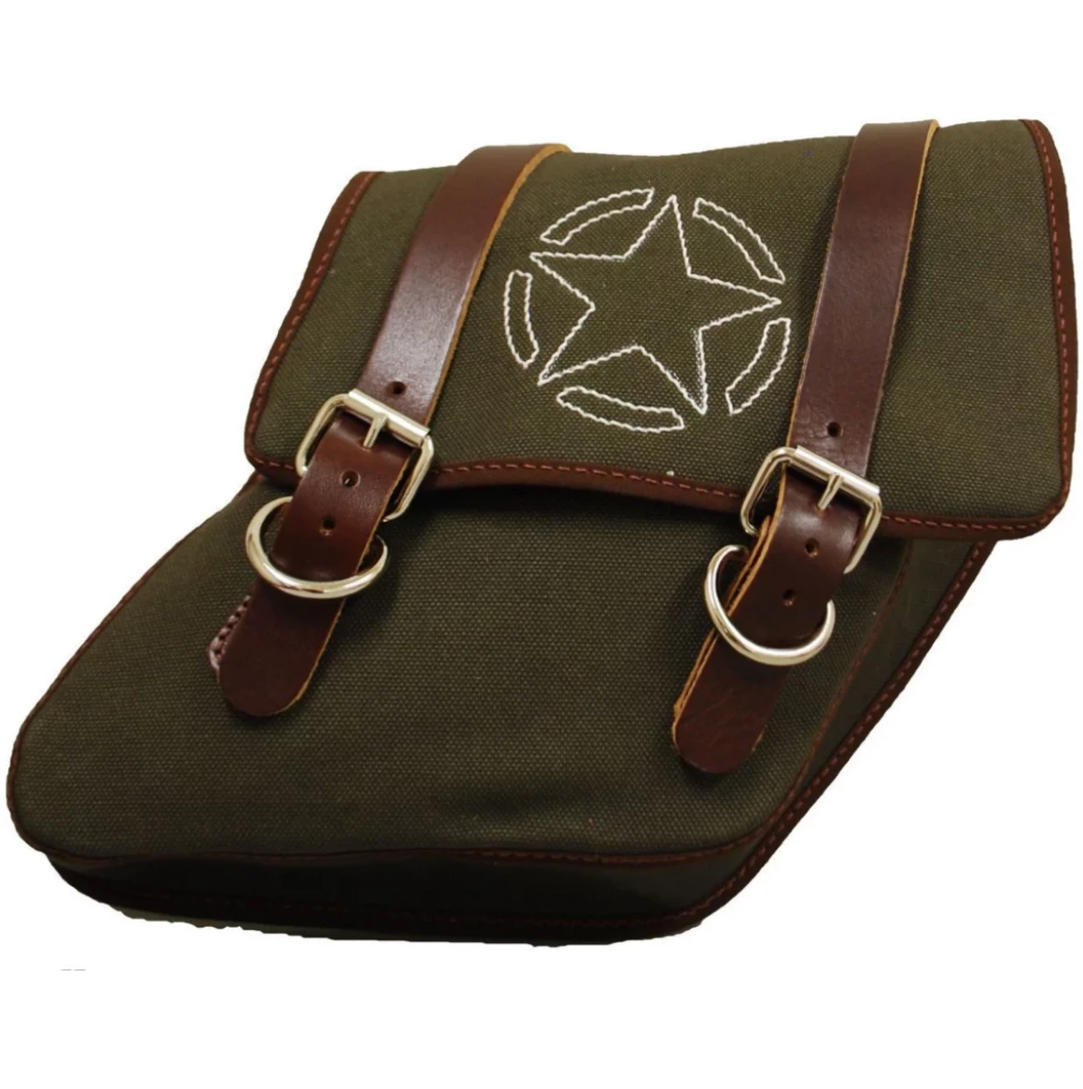 La Rosa Stitched Star Solo Saddle Bag - American Legend Rider