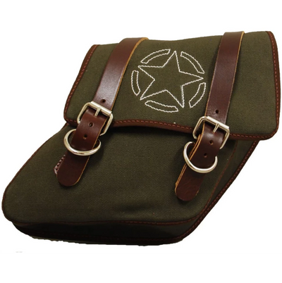 La Rosa Stitched Star Solo Saddle Bag - American Legend Rider