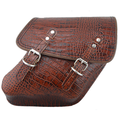 La Rosa Embossed Leather Saddle Bag - American Legend Rider