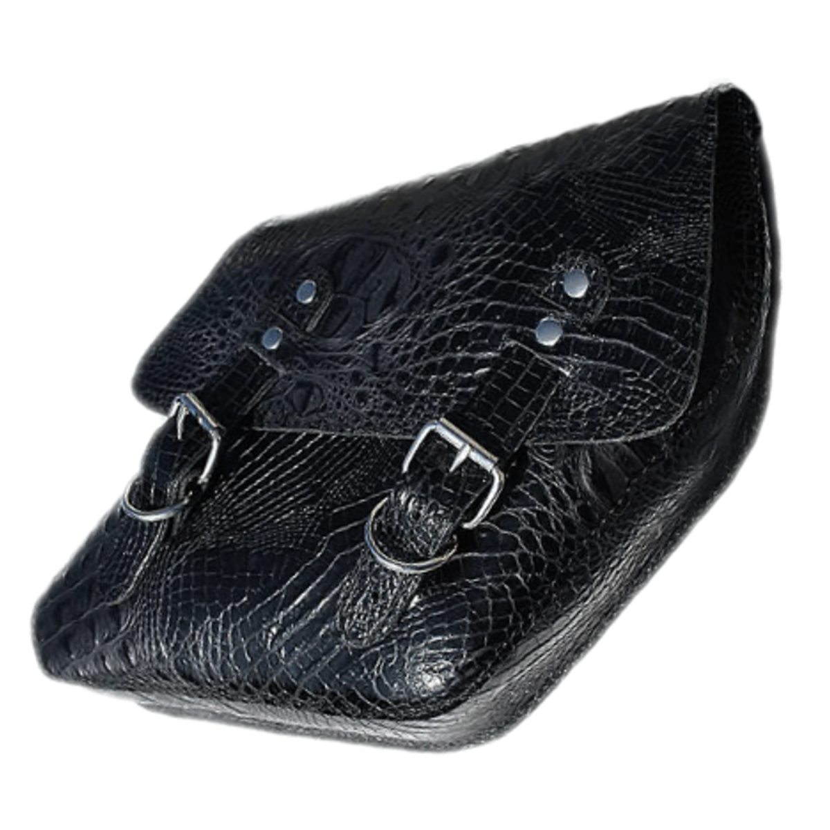 La Rosa Embossed Leather Saddle Bag - American Legend Rider