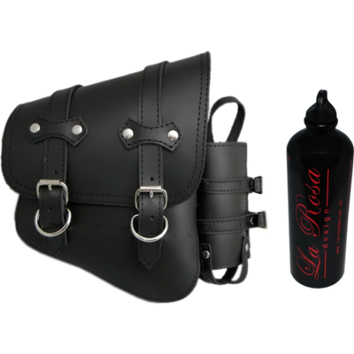 La Rosa All Softails Clasick Saddle Bag with Fuel Bottle Holder - American Legend Rider