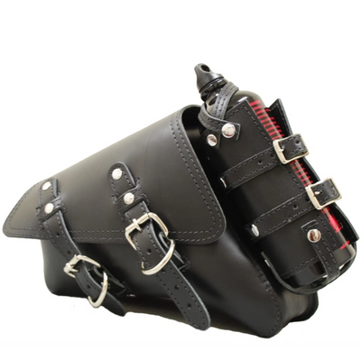 La Rosa Harley-Davidson sportster swingarm bag with Spare Fuel Bottle - American Legend Rider