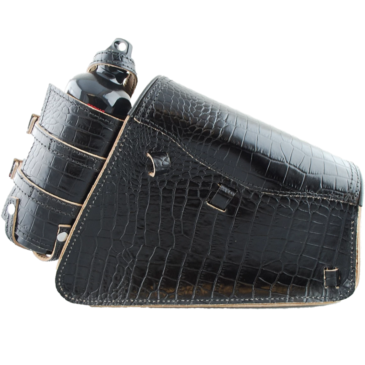 La Rosa Harley-Davidson sportster swingarm bag with Spare Fuel Bottle - American Legend Rider