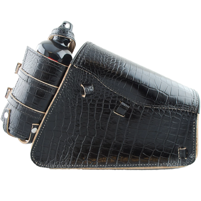 La Rosa Harley-Davidson sportster swingarm bag with Spare Fuel Bottle - American Legend Rider