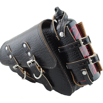 La Rosa Harley-Davidson sportster swingarm bag with Spare Fuel Bottle - American Legend Rider