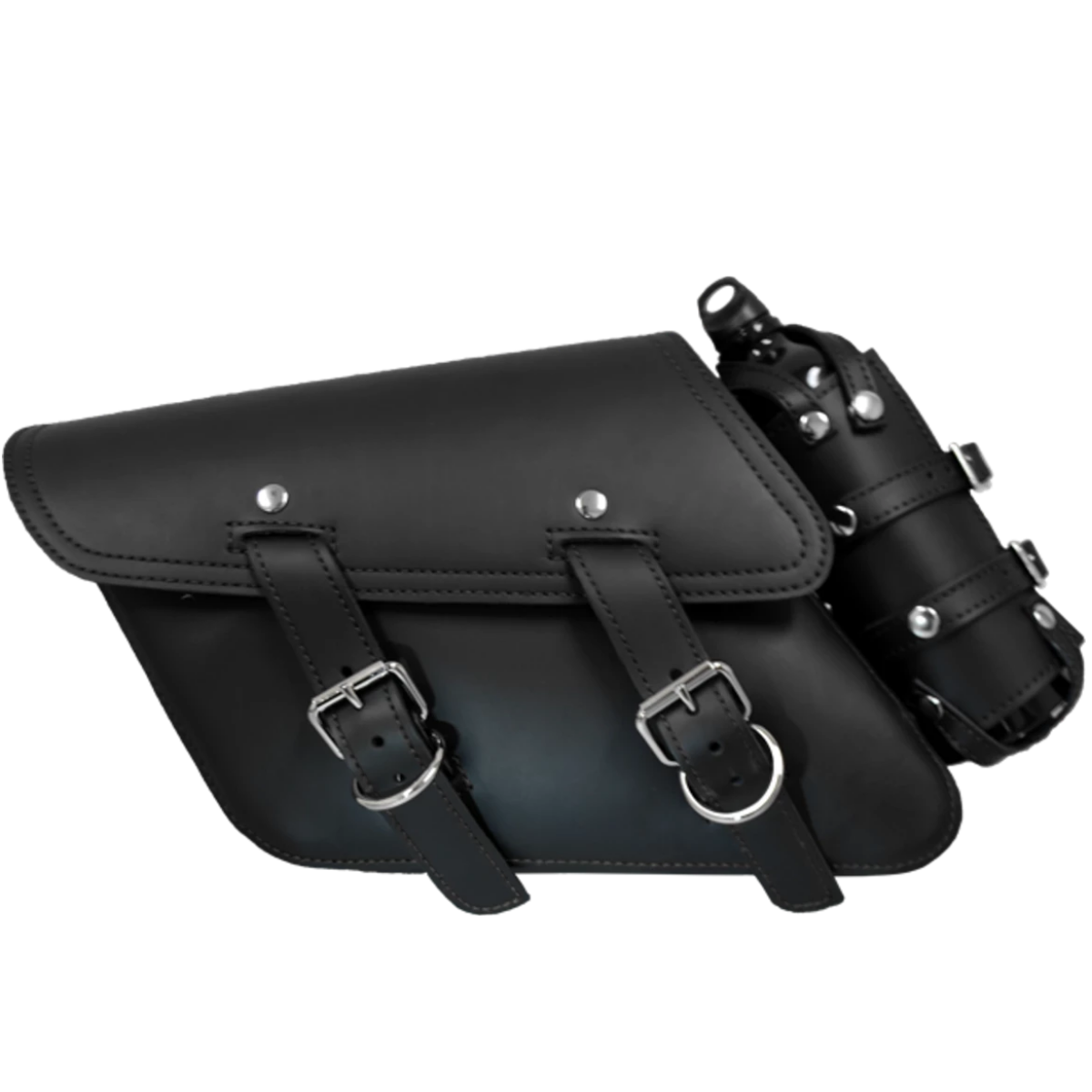 La Rosa Bolt On Swing Arm Bag With Spare Fuel Bottle Holder (Left Side) - American Legend Rider