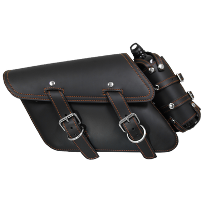 La Rosa Bolt On Swing Arm Bag With Spare Fuel Bottle Holder (Left Side) - American Legend Rider