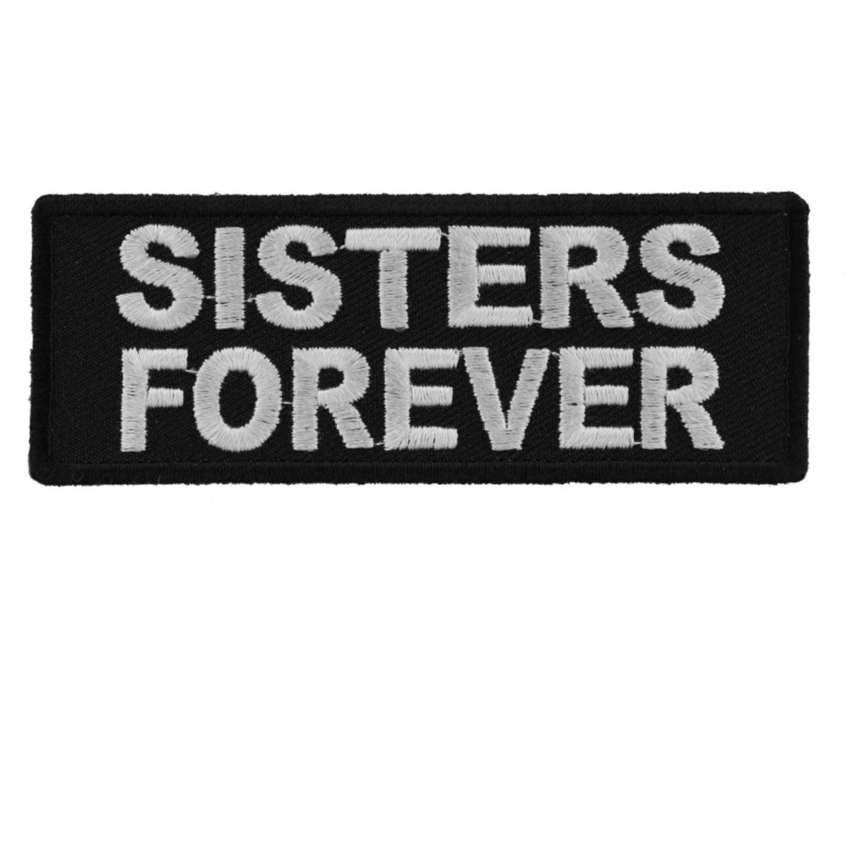 Daniel Smart Sisters Forever Embroidered Iron on Morale Patch, 4 x 1.5 inches - American Legend Rider