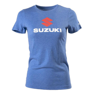 Factory Effex Women's Suzuki Stack T-Shirt, Vintage Royal - American Legend Rider